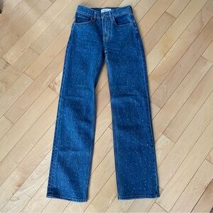 Abercrombie : the 90s relaxed jean high rise - embellished / sparkle jeans